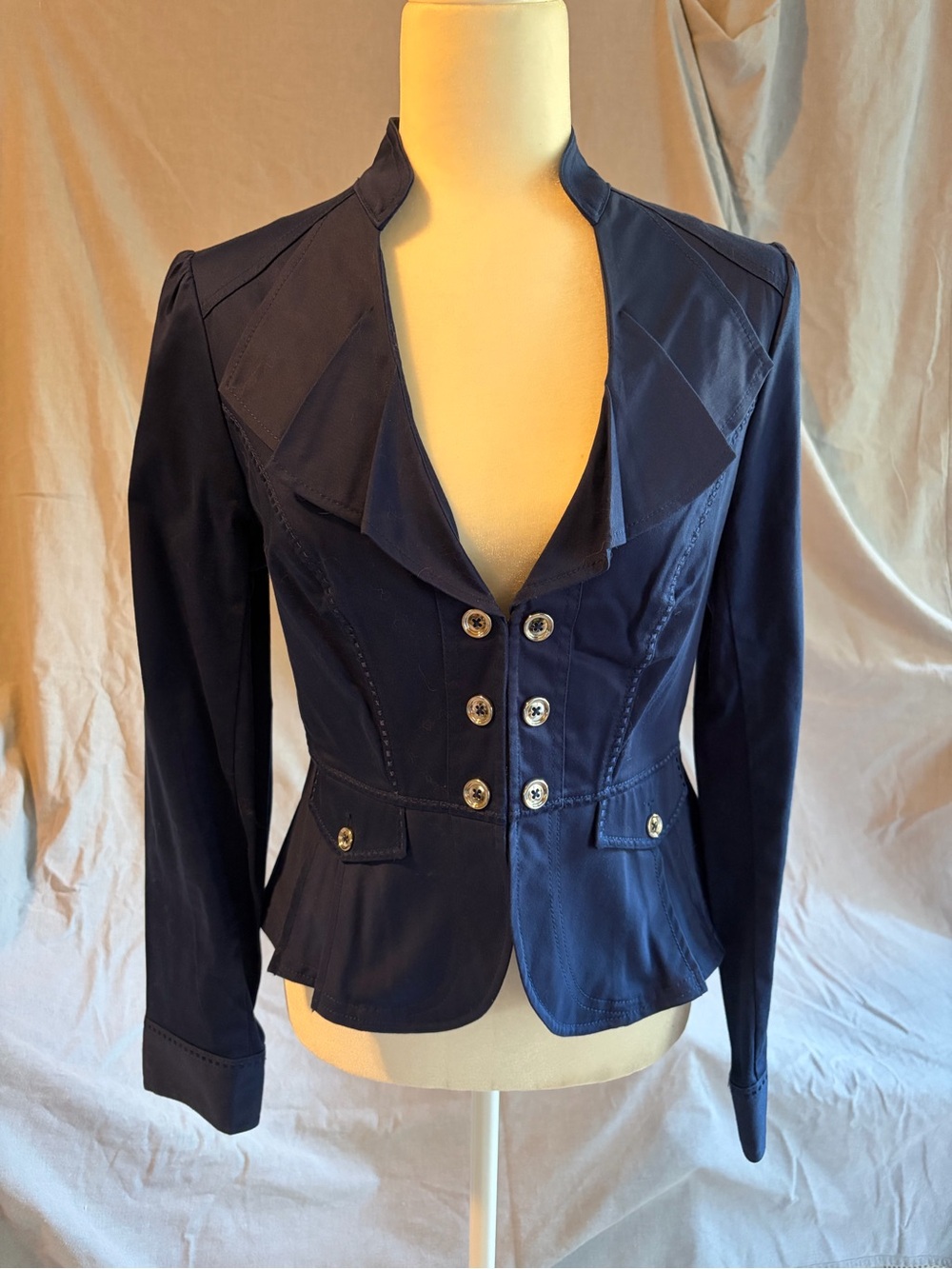 White House Black Market Navy Tailored Blazer